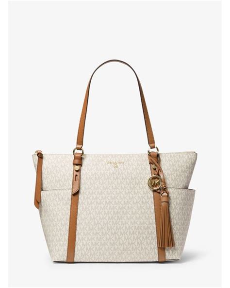 top zip tote michael kors|michael kors sullivan tote large.